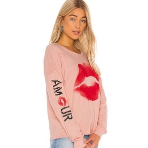 LAUREN MOSHI Luella Long Sleeve Spray Kiss Tee